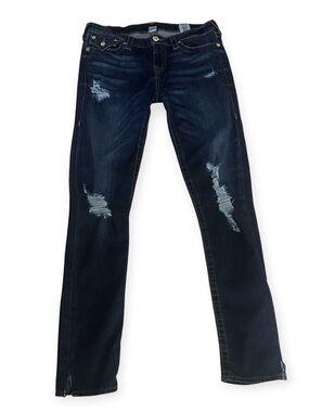 True Religion World Tour Section Skinny Distressed Jeans Women’s Size 32